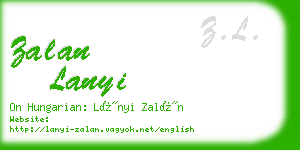 zalan lanyi business card